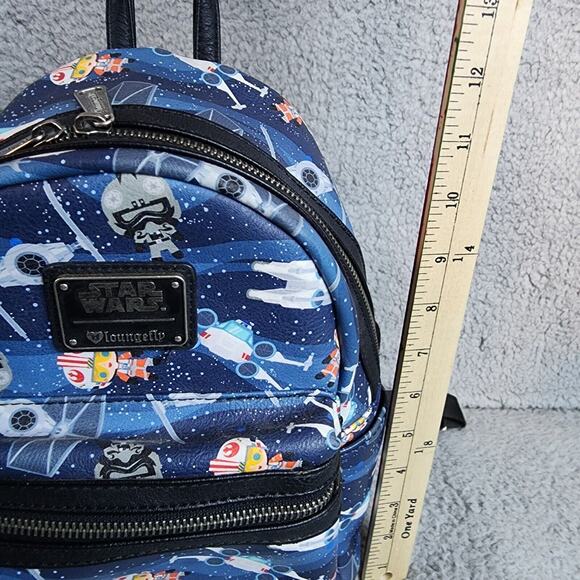 Loungefly Star Wars Mini Backpack Chibi Style X Wing and Tie Fighter NEW - Picture 4 of 14